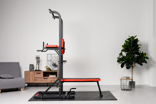 Турник-пресс-брусья со скамьей UNIX Fit POWER TOWER 120P - 14